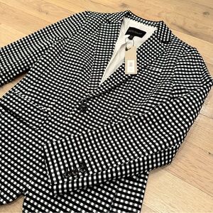NWT - Banana Republic B&W Gingham Plaid Blazer